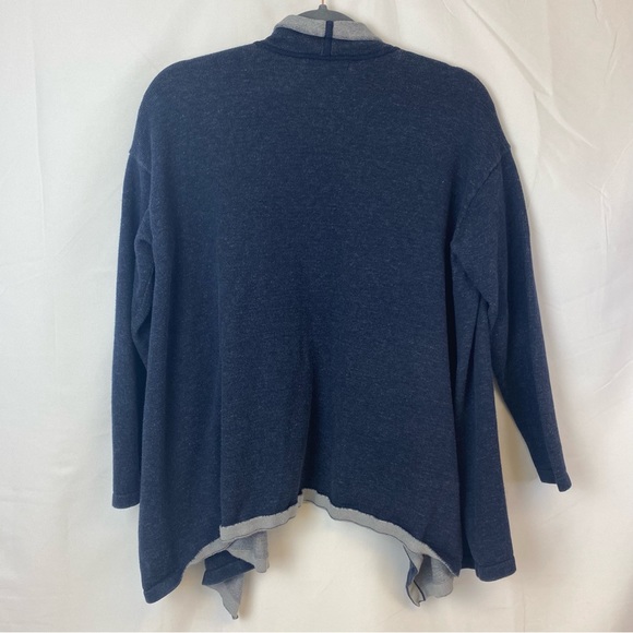 Banana Republic Navy Blue Open Front Cascading Front Sweatshirt - Picture 5 of 9